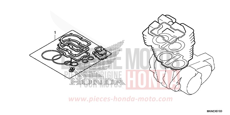 DICHTUNG SATZ A von Integra 750 MAT GUNPOWDER BLACK METALLIC (NH436) von 2018